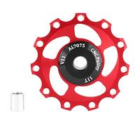 Galet de guidage de dérailleur arrière léger 11T pour VTT (Noir Rouge)