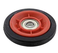 Galet de Support pour Sèche-Linge, Noir et Rouge, Diamètre 70mm, Roulement Intégré, Compatible avec Références 8077877028, 8077877036, 1364059004