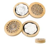 Galet Diffuseur Huile Essentielle, avec Boîte à Parfum en Bois | Comprend 2 Pierres Parfumées et 2 Boîtes en Bois, pour Le Bureau, Le Salon, Le Salle de Bain, et Le Chambre