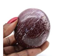 Galet en Jaspe orbiculaire de 110 grammes et 50 millimètres, Minéral Jaspe de Madagascar, Minéral 100% Naturel, Objet Exclusif, Minéral de Collection, Pierre de Courage