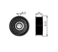 GATES T36170 Galet enrouleur de courroie d'accessoire