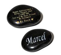 Galet Inspirant et Personnalisable,2 unité Gravure de Lettres et Citations pour Cadeau de Cœur Pierre de Motivation à Offrir, Objet Décoratif Apaisant pour la Méditation,Un Présent Symbolique