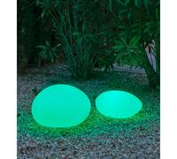 Galet lumineux rechargeable usb et solaire petra