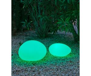 Galet lumineux rechargeable usb et solaire petra