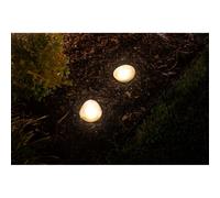 Galet solaire en verre dépoli