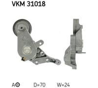 Galet tendeur, courroie d'accessoire SKF VKM 31018