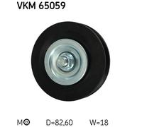 Galet tendeur, courroie trapézoïdale à nervures SKF VKM 65059