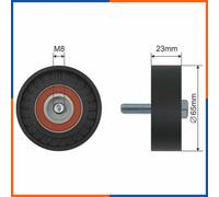 NTY Poulie de renvoi RNK-AR-005 – Galet pour courroie trapézoïdale à nervures, Alfa Romeo & Fiat