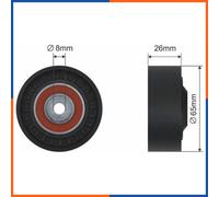 Galet tendeur de courroie d'accessoire pour AUDI | 059903341F, FI13720, 10667
