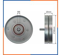 NTY RNK-VW-021 Galet enrouleur de courroie d'accessoire