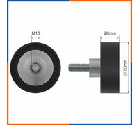Galet tendeur de courroie d'accessoire pour BMW | 11281435594, FI0350, 56464
