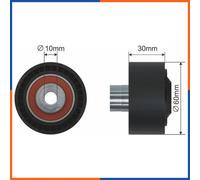 NTY Galet tendeur de courroie d'accessoire pour CITROEN 1142000 FI10230 47760