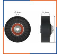 Galet tendeur de courroie d'accessoire pour DAEWOO | 62145278, R14112, 0340017SX