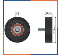 NTY Galet enrouleur de courroie d'accessoire RNK-KA-005 plastique pour HYUNDAI KIA