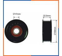 Galet tendeur de courroie d'accessoire pour MAZDA | 31272239, FI24010, 88936