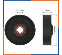 NTY Poulie-tendeur RNK-PL-002 – Courroie trapézoïdale à nervures pour OPEL