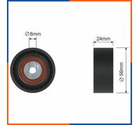 NTY Galet enrouleur de courroie d'accessoire RNK-RE-007 pour Renault Clio/Kangoo/Twingo