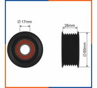 Galet de courroie trapézoïdale RNK-SU-007 NTY pour SUZUKI GRAND VITARA II