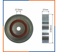 Galet tendeur de courroie d'accessoire pour TOYOTA | 4435012051, PB5055