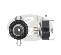 Galet tendeur de courroie de distribution T43061 GATES pour SEAT VW