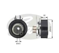 Galet tendeur de courroie de distribution T43061 GATES pour SEAT VW