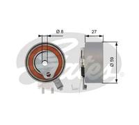 Galet tendeur de courroie de distribution T43139 GATES pour RENAULT VOLVO