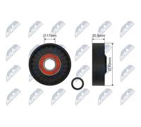 Galet tendeur de courroie trapézoïdale Matière plastique RNK-FR-055 NTY