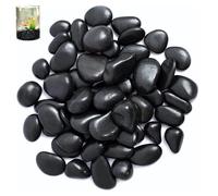 Galets, 2-4 cm Galets Noir de Jardin, 1kg Pierres Décoratives, Pierres de Rivière Plantes, Galets Décoratifs Polis, pour L'aménagement Paysager, la Décoration de la Maison, les Projets Artistiques