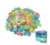 Galets Brillant dans le Noir - 300 Pièces en Résine Décorative Artificielle | Galets Lumineux pour Décoration de Jardin et Paysagisme,pour Pelouse Cour Patio Porche Aquarium Vase Loisirs