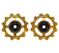 Galets cyclingceramic 12 dents pour derailleur compagnolo super record eps super record record et chorus mechs 12v gold