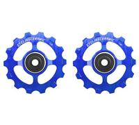 Galets cyclingceramic narrow 14t pour derailleur shimano dura ace r9100 ultegra r8000 ultegra rx grx xt xtr 11v bleu