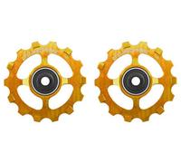 Galets cyclingceramic narrow 14t pour derailleur shimano dura ace r9100 ultegra r8000 ultegra rx grx xt xtr 11v or