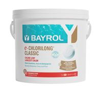 BAYROL e-Chlorilong® Classic Piscine 5 kg - Galets de Chlore Lent 200g - 92% Chlore Actif - Désinfection Permanente Haute Concentration - Anti-Calcaire