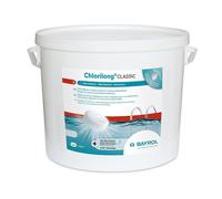 BAYROL e-Chlorilong Classic 10 kg - Galets de Chlore Lent 200 g - 92% de Substance Active - pour Tous Types de filtres - Formule Silk Effect - désinfection permanente