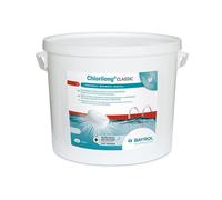 BAYROL e-Chlorilong® Classic Piscine 10 kg - Galets de Chlore Lent 200g - 92% Chlore Actif - Désinfection Permanente Haute Concentration - Anti-Calcaire