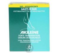 Galets de Bain Déo-Effervescents - Akileine - Boîte de 7 - Huiles Essentielles - Parfum Agréable - Peau Douce