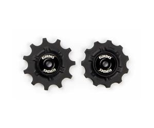 Galets de derailleur dents roulements annulaires + Spacers Elvedes Noir