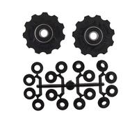 Galets de derailleur vitesses, roulements annulaires + spacers Elvedes 7/8/9/10/11 Noir TU