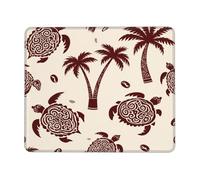 Galets De Mer en Forme De Tortue Hawaïenne Tapis De Souris Gaming Bords Cousus Tapis De Souris Antidérapant Mousepad pour Travail Ordinateur Jeu 25X30Cm