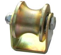 Galets de portail coulissant, poulie à rainure en U de 2 pouces avec support, rouleau câble métallique robuste pour rail tubulaire rond, portail roulant, machines industrielles, rail à câble mé