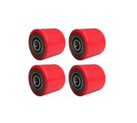 Galets de transpalette, lot de 4 - Galets de transpalette, roulement à billes, alésage 20 mm, diamètre 80 mm, roues en polyuréthane PU 80x70 mm 80x90 mm 80x100 mm Accessoires for chariot élévateur man