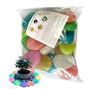 Galets décoratifs de jardin - 20 pièces de 4,5 cm pour décoration extérieure, paysage, pour vases, aquariums, plantes, rivières, étangs, pelouse, patio, porche, parc