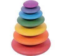 TickiT Boutons en bois 73422 Arc-en-ciel Jeu ouvert Pack de 7