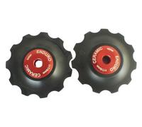 Galets enduro bearings 11 dents pour derailleur shimano 9 10 11 vitesses rouge