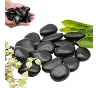 Galets, Galets de Rivière Polis, Galet de Rivière pour Plantes, Pierre de Décoration Jardins, pour Pots, la Décoration de la Maison, Aquariums, les Projets Artistiques 3-5 cm, 1 kg(Noir)