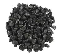 Galets naturels Jardin Fleur Bonsaï Petit Pot Plante Succulente Pierres Aquarium Gravier Extérieur Décoratif Succulent Vase-5-8mm-Noir (100g)