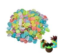 Galets phosphorescents dans le noir - 300 pièces - Résine décorative artificielle - Pierres lumineuses de jardin pour l'aménagement paysager, pour jardin, pelouse, cour, terrasse et aquarium
