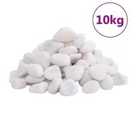 Galets polis 10 kg blancs 2-5 cm, adaptés aux cours et jardins de style moderne BLANC