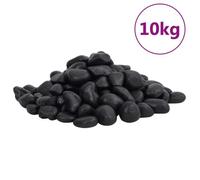 Vidaxl Galets Polis 10 Kg Noir 2-5 Cm
