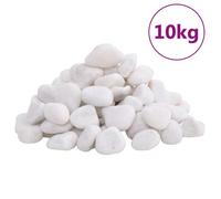 Galets polis décoratifs - vidaXL - Blanc - 10 kg - 2-5 cm - Pierres naturelles - Surface lisse - Paillage jardin